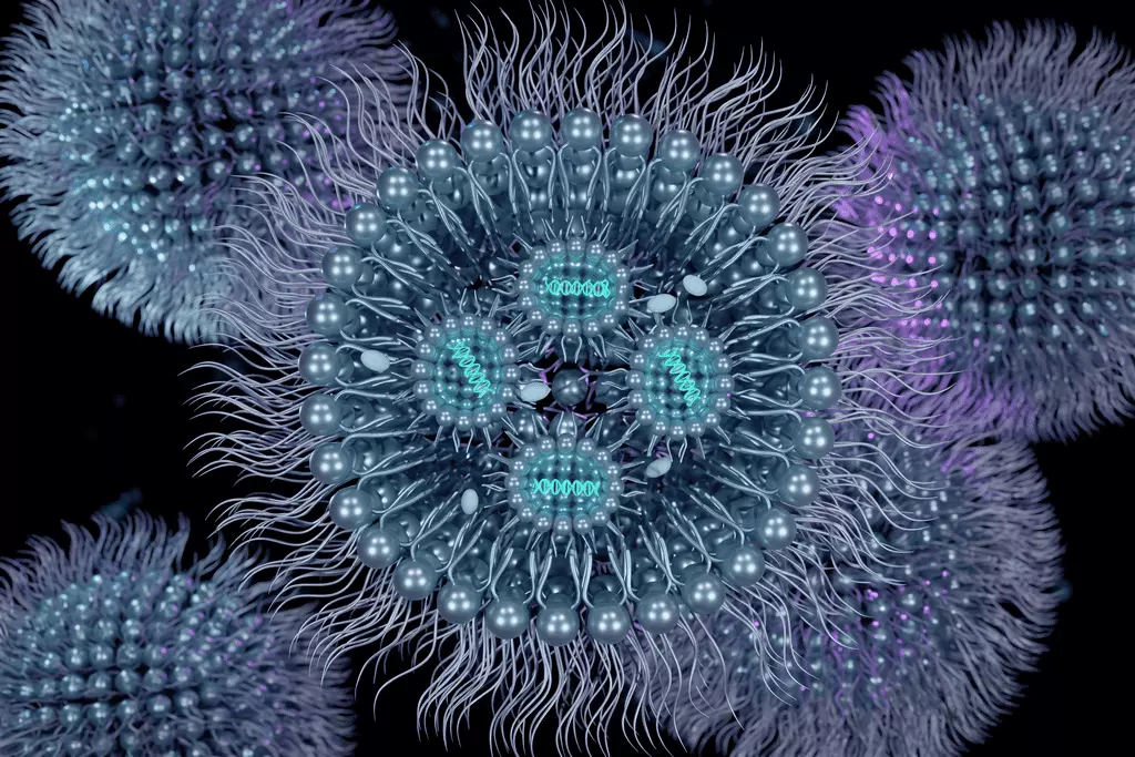 Small interfering RNA or siRNA mRNA or CRISPR delivery mediated by lipid-based nanoparticles 3d rendering(2)